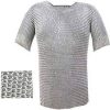 ® Chainmail Shirt Half Sleeves | Aluminium Butted Chainmail 10MM Rings Silver | Medieval Costume Adult | Armor SCA