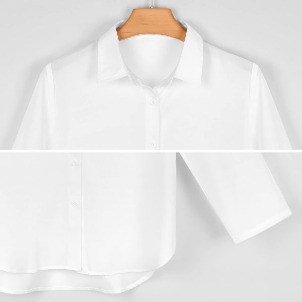 Airplane Print Women's Button Down Shirts Long Sleeve Casual Blouses Tops