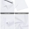 Womens Short Sleeve Button Down Shirts Stretch Oxford Shirts Cotton Dress Shirt Collared Blouse Formal Work Tunic Tops