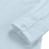 Women's Casual Shirt Dress Collar V Neck Button Down Loose Long Sleeve Mini Dresses Baby Blue Medium