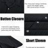 Men's Casual Button Down Shirts - Short Sleeve Summer Textured Beach Wrinkle-Free Shirts