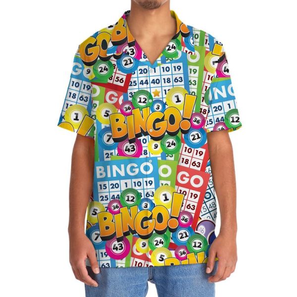 Funny Bingo Shirt Hawaiian Style, Bingo Game Team Shirt, Bingo Lovers Gifts, Bingo Shirt Button Down Size S-5XL