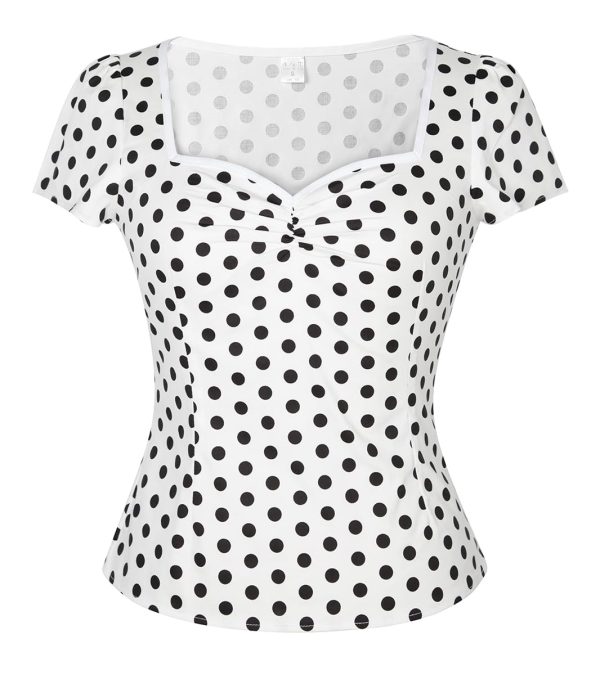 Women's Rockabilly Tops, 1950s Pinup Vintage Blouse Square Neck Slim Fit Shirt Classic Elegant for Women Girls