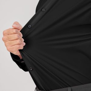 Men's Dress Shirts Stretch Long Sleeve Formal Shirt Solid Business Casual Button Down Shirts for Wedding Prom