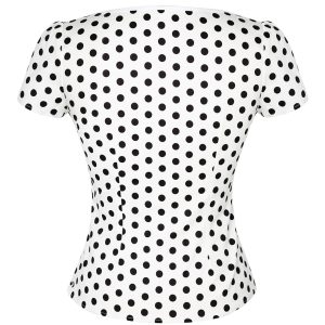 Women's Rockabilly Tops, 1950s Pinup Vintage Blouse Square Neck Slim Fit Shirt Classic Elegant for Women Girls