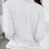 Womens Button Down Shirts Dress Shirts Long Sleeve Wrinkle Free Collared Work Office Solid Blouses Tops