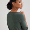 Women's Organic Pima Cotton Half Sleeve Boat Neck Top
