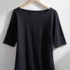 Women's Organic Pima Cotton Half Sleeve Boat Neck Top