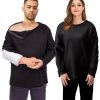 Shoulder Surgery Shirts, Unisex Rehab Shirt with Discreet Shoulder Snaps, Chemo Clothing, Long Sleeve Shirt Men