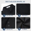 Womens Button Down Shirts Short Sleeve Linen Cotton Collared Button Up Casual Blouses Oversized Tops with Pocket