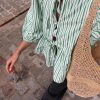 Women Y2K Peplum Puff Sleeve Shirts Teen Girls Lace Up Babydoll Ruffle Hem Blouse Tie Front Cute Summer Tops