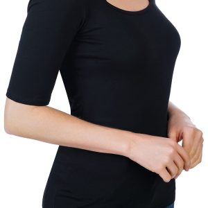 Women's Half Sleeve Square Neck Slim-Fit Tee Tops