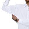 Mens Dress Shirts 4-Way Stretch Long Sleeve Collared Casual Solid Wedding Dating Button Down Shirt
