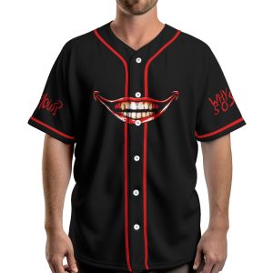 Movie Character Jersey Shirts, Sports Baseball Short Sleeve Button Down Top, Film Themed