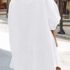 Womens Oversized Button Down Shirts Casual Loose Long Sleeve Solid Lapel Long Blouses Tops with Pockets