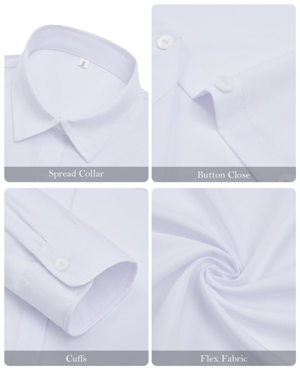 Button Down Shirts for Women Wrinkle Free Long Sleeve Shirts Dress Shirts Work Office Blouse Tops with Pocket