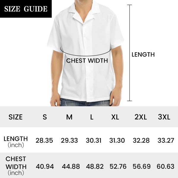 Cartoon Science Men's Casual Shirts Short Sleeve Button Down Shirt Regular-Fit Tops S