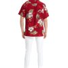 Matchable Couple Hawaiian Luau Shirt or Fairy Dress in Pineapple Garden Black