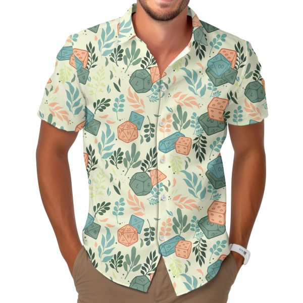 Video Game Button Shirt, Summer Gaming Casual Hawaiian Shirt, Birthday Gifts for Gamer