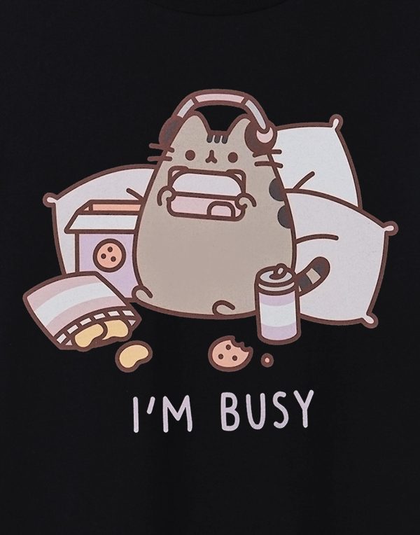 Mens T-Shirt | Adults I'm Busy Short Sleeve Graphic Tee in Black