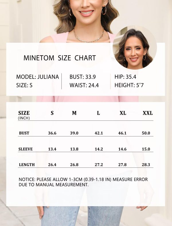 Women's V Neck 3/4 Sleeve Shirts Cold Shoulder Tops Basic Summer Tees