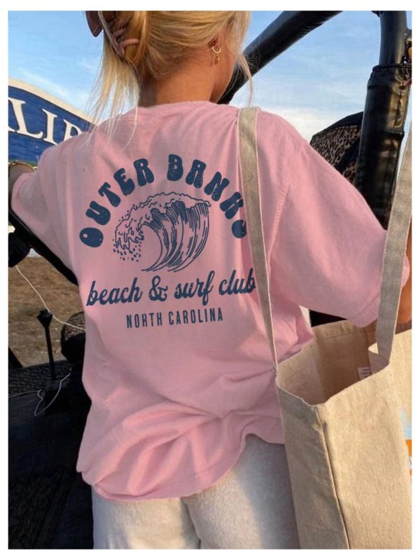 Girl's Letter Print T Shirt Half Sleeve Drop Shoulder Crew Neck Oversized Tee Tops