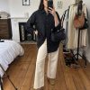 Womens Button Down Shirts Long Sleeve Cotton Gauze Tops Casual Collared Blouses Loose Fit