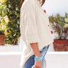 Casual Shirts for Women Long Sleeve Button Down Blouses Fall 2024 Solid Color Trendy Tops with Pocket