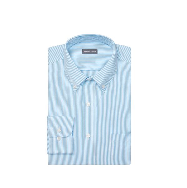 Men's Dress Shirt Regular Fit Pinpoint Stripe