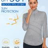 Women's 3/4 Roll Sleeve Golf Tennis Polo Shirts UPF50+ Half Zip Dry Fit Workout Tops Athletic Shirt