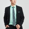 Men's Solid Long Sleeve Dress Shirt with Matching Tie and Handkerchief Set Classic Button Down Formal Business Shirts