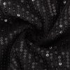 Women's Sequins Formal Dress Wrap V Neck Beltd Evening Gown Half Sleeve Ruffle Hem Glitter A-Line Flowy Maxi Dresses