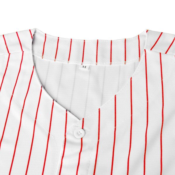 Blank Plain Hip Hop Hipster Baseball Jersey Button Down Shirts Sports Uniforms Men Women Jersey