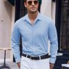 Men's Long Sleeve Button Down Dress Shirts Casual Business Casual Shirt Wrinkle Free Untucked Shirts