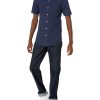 Men's Button-Up Shirts - Slim-Fit Short-Sleeve Pocket Oxford - Comfort and Style