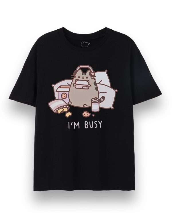 Mens T-Shirt | Adults I'm Busy Short Sleeve Graphic Tee in Black