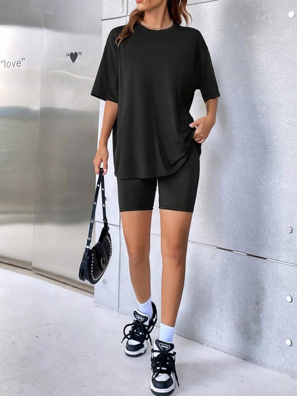 Women's Oversized Butterfly Back Cut Out Tee Tops Y2k Half Sleeve Crew Neck T Shirt