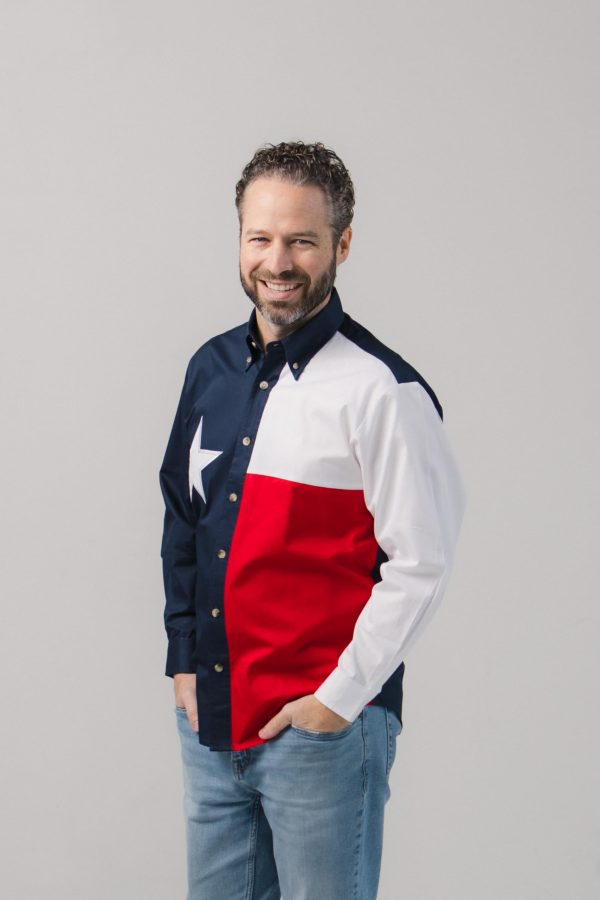 Texas Flag Long Sleeves Twill Shirt