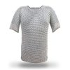 ® Chainmail Shirt Half Sleeves | Aluminium Butted Chainmail 10MM Rings Silver | Medieval Costume Adult | Armor SCA