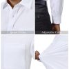 Mens Dress Shirts 4-Way Stretch Long Sleeve Collared Casual Solid Wedding Dating Button Down Shirt