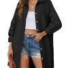 Women Oversized Button Down Shirts Boyfriend Long Sleeve Blouse Collared Tops