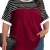 Womens Plus Size Tops Short Sleeve Summer T-Shirts Crewneck Loose Casual Tunic Blouse L - 5XL