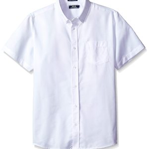 Uniform Young Men’s Short Sleeve Button-down Oxford Shirt