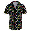 Men's 2 piece 80s 90s rave outfits for Men Hawaiian Shirts with a Bucket Hat