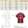 Mens Short Sleeve Button Down Shirts Casual Stretch Satin Silk Hawaiian Beach Shirt