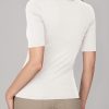 Women's V Neck T Shirts Slim Fitted Half Sleeve Tops Basic Tees