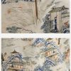 Womens Exquisite Printed Chiffon Chinese Tops Retro Ethnic Style Half Sleeve Loose Shirts Traditional Hanfu Blouse