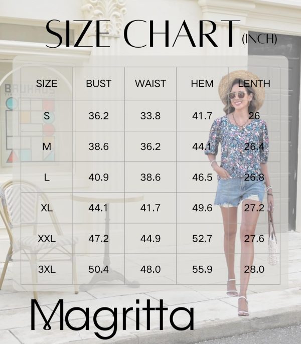 Womens Puff Half Sleeve Summer Tunic Tops Casual Chest Pleated Shirts Work Blouse for Women Dressy