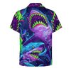Mens Hawaiian Shark Shirts Short Sleeve Button Up Beach Summer Button Down Hawaiian Trippy Shirt for Men Women