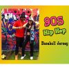 90s Clothing for Women,Unisex Hip Hop Outfit for Party,Bel Air Baseball Jersey,Short Sleeve Button Down Shirt